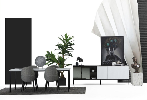 Gruppe Esszimmer Esstisch Stühle Tisch Holz Set 5tlg Grau Design Set