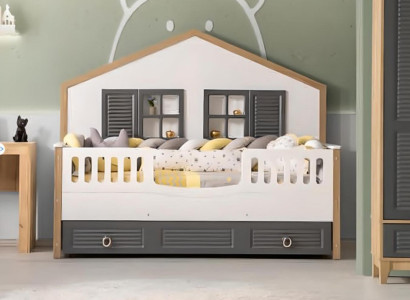 Bettrahmen Perfekte Kinderbett Kinderzimmer Bettgestelle Grau Holz