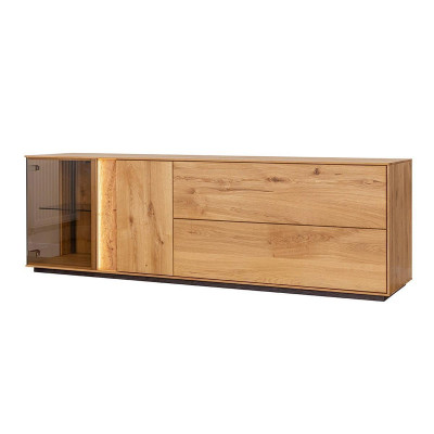 Brauner TV-Schrank Wohnzimmer TV-Ständer Designer LED-Sideboard Lowboard