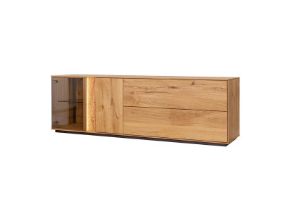 Brauner TV-Schrank Wohnzimmer TV-Ständer Designer LED-Sideboard Lowboard