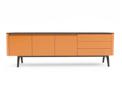 Sideboard Kommode Luxus Schränke Kommoden Wohnzimmer Holz Möbel Orange