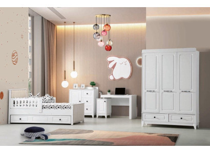 Modern Komplett Jugendzimmer Luxus Kinderzimmer Set 4tlg Weiß Farbe neu удаление 