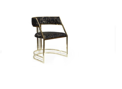 Schwarzer Edelstahlstuhl Moderne Esszimmer Möbel Polsterstuhl Stühle