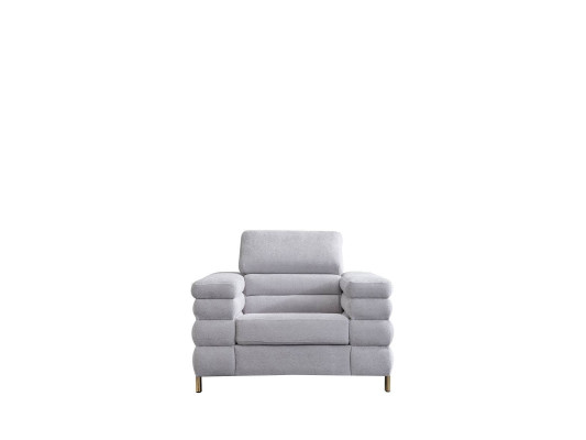 Grauer Moderner Sessel Polster Einsitzer Wohnzimmer Einrichtung 1-Sitzer