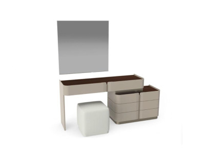 Schminktisch Spiegel schick weißer Hocker Komplett Set Schlafzimmer Neu 3tlg