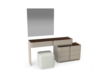 Schminktisch Spiegel schick weißer Hocker Komplett Set Schlafzimmer Neu 3tlg