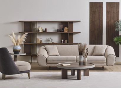 Wohnzimmer Möbel Designer 3+1 Sitzer Luxus Sessel Couchtisch Beistelltisch