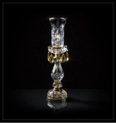 Tischleuchte Tisch Lampe Kronleuchte Kristall Antik Stil Leuchte Leuchten Lampen