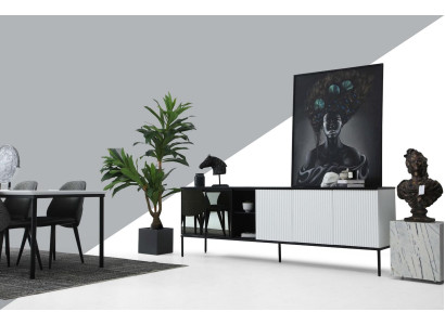 Sideboard Kommode Anrichte Holz Modern Weiß Wohnzimmer Kommoden Design