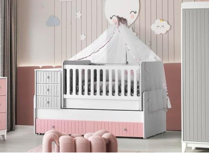 Stilvolles Kinderbett für Baby Mehrfarbig Perfekte Möbel für Ihr Kinderzimmer удаление