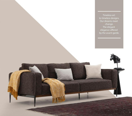 Viersitzer Sofa 4 Sitzer Stoff Sofas Modern Design Wohnzimmer Grau