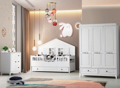 Stilvoll Komplett Jugendzimmer Luxus Kinderzimmer Set 3tlg Weiß Farbe