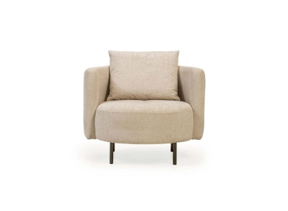 Stoffsessel Sessel Cocktailsessel Einsitzer Beige Designer Sitzer Neu