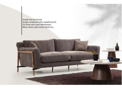 Viersitzer Sofa 4 Sitzer Stoff Sofas Modern Design Wohnzimmer Grau 