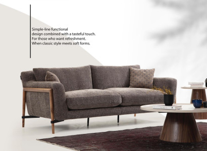 Viersitzer Sofa 4 Sitzer Stoff Sofas Modern Design Wohnzimmer Grau 