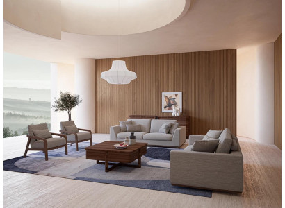 Design Sofa Set 3tlg Zweisitzer Sofa Couch Polstermöbel 2x Sessel Wohnzimmer