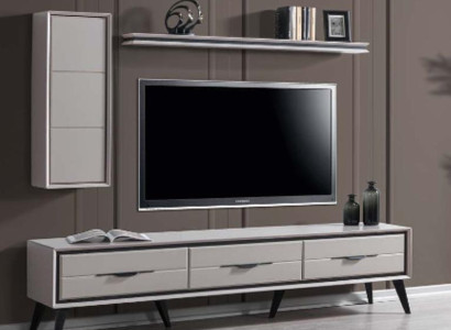 Stilvoller 3-türiger TV-Lowboard Moderner Wandschrank Designer Regal