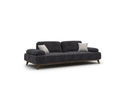 Sofa Zweisitzer Polstermöbel Sitzer Couch Polster Stoff Wohnzimmer Couchen Grau