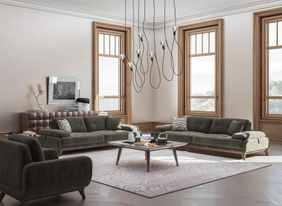 Polstermöbel 4tlg Sofagarnitur Sofa Zweisitzer mit Dreisitzer Luxus Couchtisch