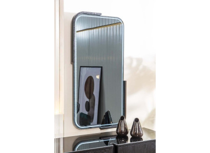 Moderner Schwarzer Wandspiegel Spiegel Schminktischspiegel Flurspiegel