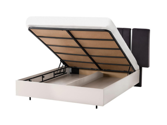 Doppelbett Granitur Schlafzimmer Weiß Bettrahmen Set 3tlg Nachttische