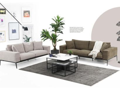 Sofagarnitur 32 Sitzer Sofa Garnitur Grau Sofas Modern Gruppe Set Neu