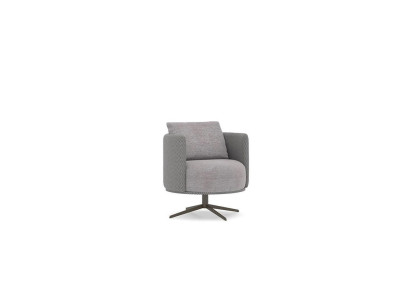 Luxus Grau Sessel Wohnzimmer Polstermöbel Modern Design Neu Polster Stoff Textil