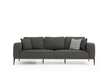 Dreisitzer Sofa 3 Sitzer Stoff Modern Sofas Design Wohnzimmer Grau