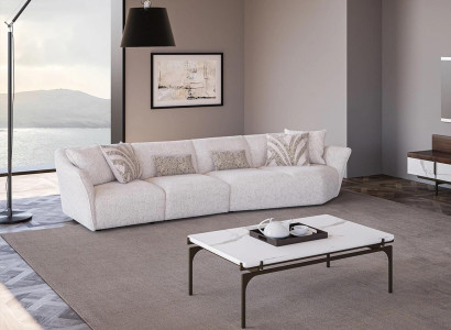 Wohnzimmer Modern Weiß Sofa Viersitzer Couch Polstermöbel Modern Einrichtung