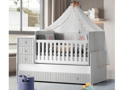 Stilvoll Gemütliches Kinderbett für erholsamen Schlaf Luxuriös Grau  удаление