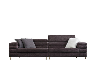 Wohnzimmer Polstersofas Designer 4-Sitzer Couch Brauner Viersitzer Neu