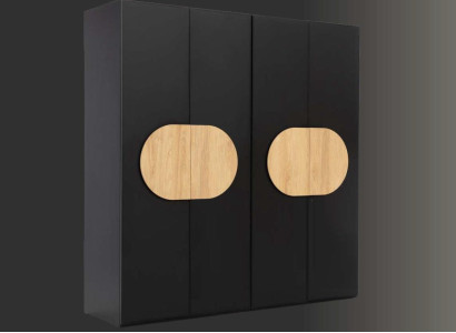Kleiderschrank Grau Luxus Holz Schlafzimmer Schrank Design Garderobenschrank