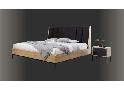 Schlafzimmer Set Beige Bett Elegantes 2x Nachttische Luxus Modern Neu 3tlg.