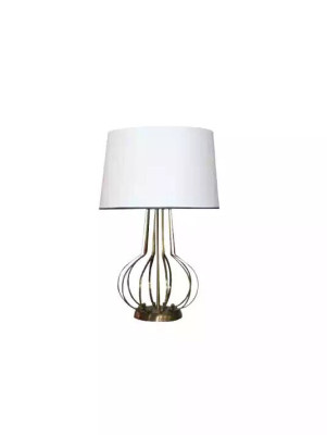 Tischlampe Tischleuchte Lampe Leuchten Luxus Lampen Tisch Metall Weiß