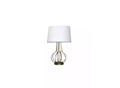 Tischlampe Tischleuchte Lampe Leuchten Luxus Lampen Tisch Metall Weiß