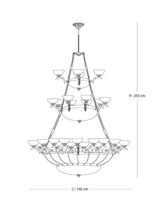 Kronleuchter Lampe Hängeleuchte Kristalllampe Deckenleuchte Lampen 145x255