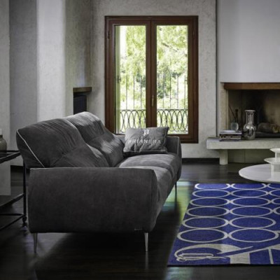 Dreisitzer Sofa 3 Sitzer Sofas Polster Prianera Möbel Luxus Textil Couchen Grau