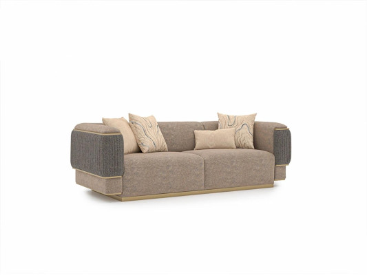 Wohnzimmer Komplett 2tlg Dreisitzer Sofa Polstermöbel Sessel Modern Design
