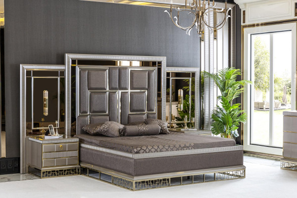 Bett Braun Elegantes Schlafzimmer Design Schön Luxus Doppel Betten