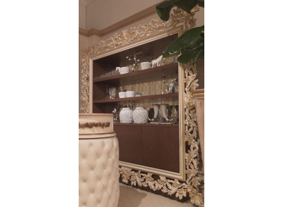 Vitrine Schrank Regal Wohnzimmer Bücherregal Holz Büroschrank Schränke Italien