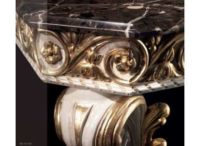 Designer Couchtisch mit Marmorplatte im klassischen Stil	