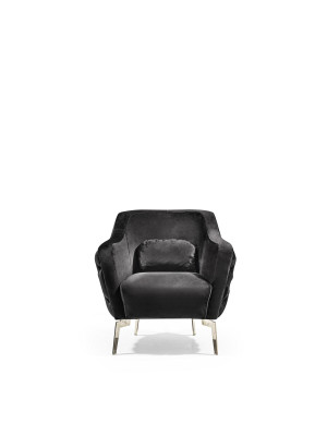 Wohnzimmer Sessel Polster Design Modern Sofas Textil Neu Luxus Schwarz