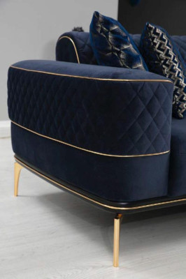 Dreisitzer Sofa 3 Sitzer Couches Sofas Luxus Gepolsterte Couch Stoff Modern Neu