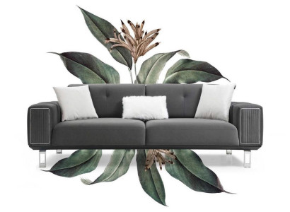 Luxus Sofa Design Dreisitzer Moderne Couch Grau Couchen Möbel Polster Loft Neu