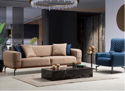 Sofagarnitur Sofa Luxus Garniur Sofas Sessel 3+1 Sitzer Modern Set Design Gruppe