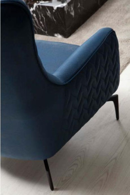 Sessel Einsitzer Luxus 1 Sitzer Polster Sitz Designer Textil Sitz Stoff Modern