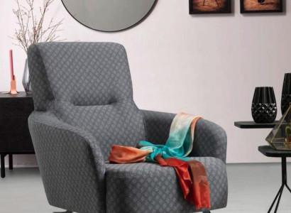 Sessel Einsitzer Luxus 1 Sitzer Polster Sitz Designer Textil Sitz Stoff Modern