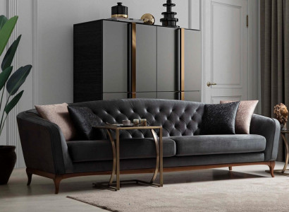 Viersitzer Sofa Luxus 4 Sitzer Sofas Gepolsterte Couch Stoff Sitzer Modern Sitz