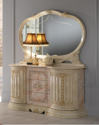 Luxus Wohn Ess Zimmer Set 2 tlg Garnitur Tisch Anrichte Klassische Vitrine Tisch