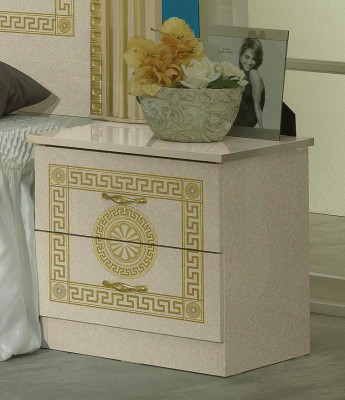 Design Schlafzimmer 3tlg. Set Bett Nachttisch Klassische Luxus Betten Set Möbel